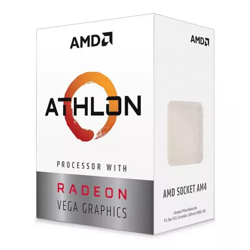 Stalinis procesorius AMD Athlon 3000G, 2 branduoliai, 3,5 GHz, 4 MB L3, lizdas AM4, Radeon Vega 3