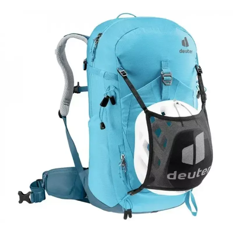 Kuprinė DEUTER Trail PRO 31 SL — moteriška žygių kuprinė, 31 l, lengva, patvari, mėlyna