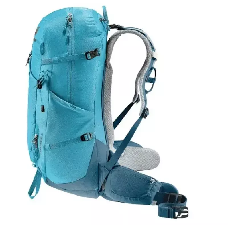Kuprinė DEUTER Trail PRO 31 SL — moteriška žygių kuprinė, 31 l, lengva, patvari, mėlyna