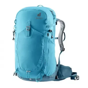Kuprinė DEUTER Trail PRO 31 SL — moteriška žygių kuprinė, 31 l, lengva, patvari, mėlyna
