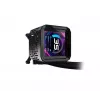 Skysčio aušinimo rinkinys ASRock Phantom Gaming 360 LCD — 120 mm ventiliatoriai, LGA1700/AM5/AM4, juoda