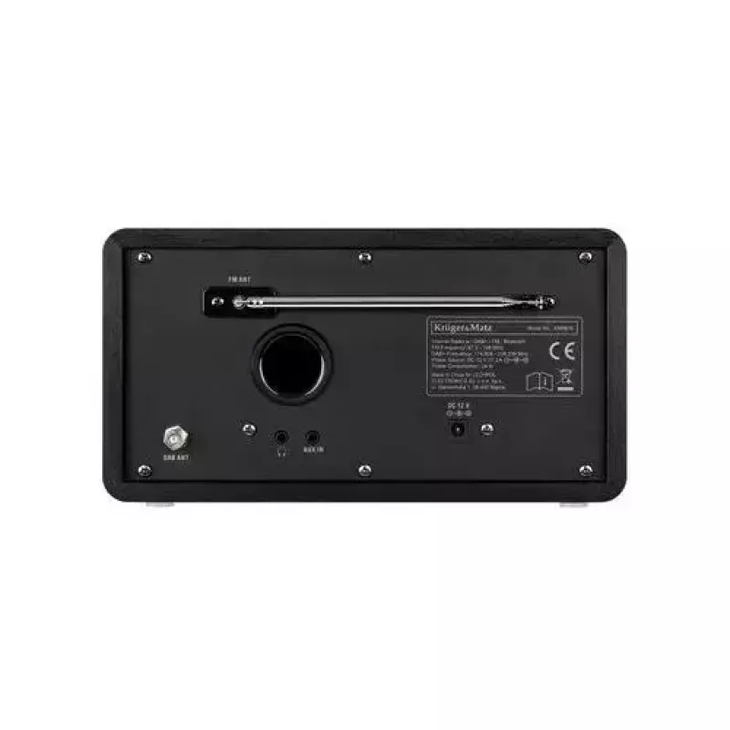 Internet radijas Krüger&Matz KM0816.1 — juodas, Bluetooth 5.2, FM, 2×7 W, 430 išankstinių stočių, nuotolinis valdymas, 3,5 mm ausinės