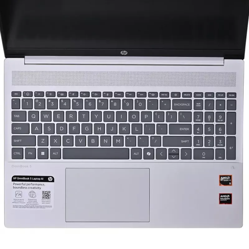 Laptop HP OmniBook 5 16-AG1065ST Ryzen AI 5 340 16 inch WUXGA 16GB 512GB SSD Bluetooth Windows 11 Meteor Sidabrinė