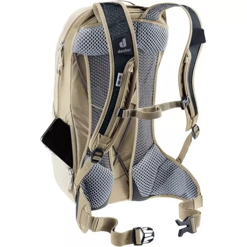 Kuprinė DEUTER Race Air 10 — lengva 10 l dviračių kuprinė, aliuminis/pilkas akmuo