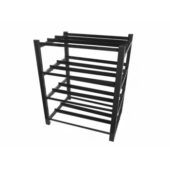 Baterijų stovas LANBERG OR01-830650-304-BK — 830×650 mm, 3 eilės, 4 lygiai