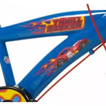 Vaikiškas dviratis Toimsa 14 colių Hot Wheels modelis 1468, 14 colių ratai, plieninis rėmas, suderinamas su papildomais ratukais