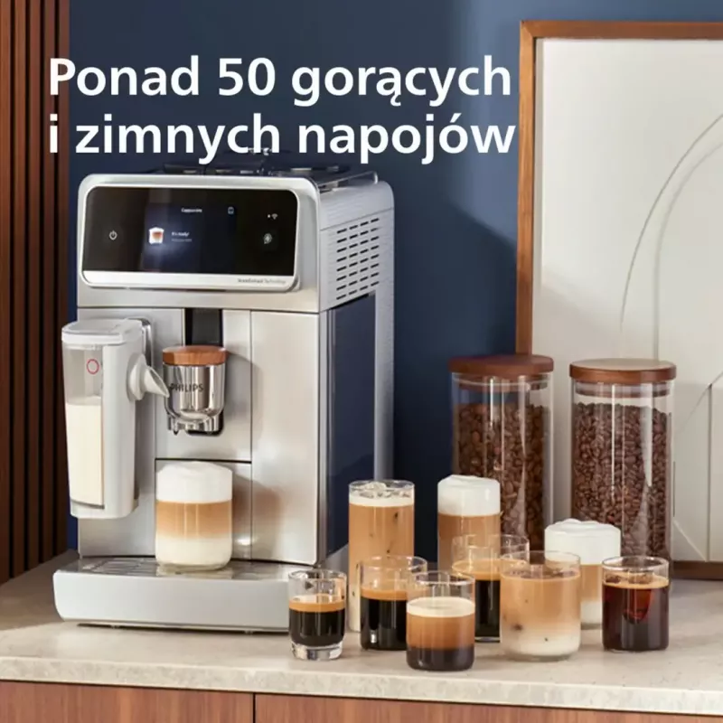 Kavos aparatas Philips Series 8000 Café Aromis EP8757/20, sidabrinis, 1 500 W