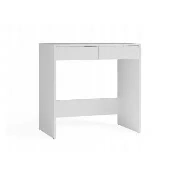 Rašomasis stalas top e shop MARINA 2S, baltas, medžio drožlių plokštė, 810×500×800 mm, 2 stalčiai, laminuotas viršus