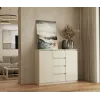 Komoda su 2 durelėmis ir 4 stalčiais TOP E SHOP M-MP-K-MAL-2D4S/120-KASZ, smėlio spalva, 120×40×97 cm, medžio drožlių plokštė
