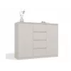 Komoda su 2 durelėmis ir 4 stalčiais TOP E SHOP M-MP-K-MAL-2D4S/120-KASZ, smėlio spalva, 120×40×97 cm, medžio drožlių plokštė