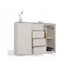 Komoda su 2 durelėmis ir 4 stalčiais TOP E SHOP M-MP-K-MAL-2D4S/120-KASZ, smėlio spalva, 120×40×97 cm, medžio drožlių plokštė