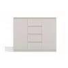 Komoda su 2 durelėmis ir 4 stalčiais TOP E SHOP M-MP-K-MAL-2D4S/120-KASZ, smėlio spalva, 120×40×97 cm, medžio drožlių plokštė