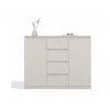 Komoda su 2 durelėmis ir 4 stalčiais TOP E SHOP M-MP-K-MAL-2D4S/120-KASZ, smėlio spalva, 120×40×97 cm, medžio drožlių plokštė