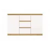 Komoda top e shop ARTISAN 2-durų 3-stalčių, 1200×400×750 mm, balta, medžio drožlių plokštė