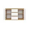 Komoda top e shop ARTISAN 2-durų 3-stalčių, 1200×400×750 mm, balta, medžio drožlių plokštė