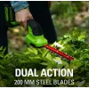 Belaidė žolės žirklė GreenWorks 1600607VA — 12 cm nerūdijančio plieno peilis, 24 V Li‑Ion 2 Ah