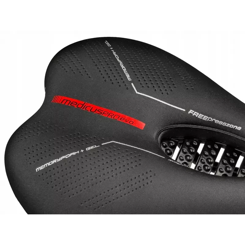 Dviračio balnelis Wittkop Medicus PROevo 7.0 — ergonomiškas MTB komforto dizainas