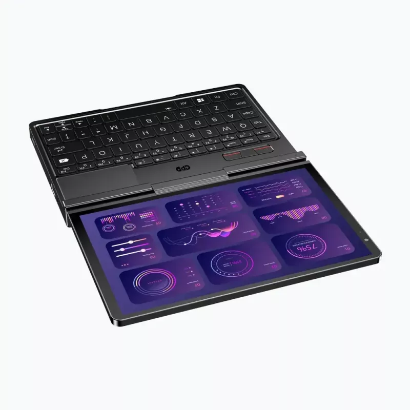 GPD Pocket 4 nešiojamasis kompiuteris — AMD Ryzen 7 8840U, 8 colių WQXGA 2560×1600 144Hz jutiklinis, 16GB DDR5, 1TB NVMe, Radeon 780M, Windows 11, LAN, FPR, Graphite