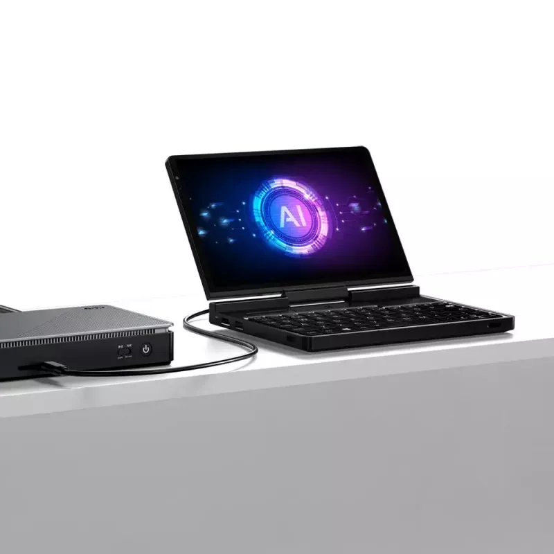 GPD Pocket 4 nešiojamasis kompiuteris — AMD Ryzen 7 8840U, 8 colių WQXGA 2560×1600 144Hz jutiklinis, 16GB DDR5, 1TB NVMe, Radeon 780M, Windows 11, LAN, FPR, Graphite
