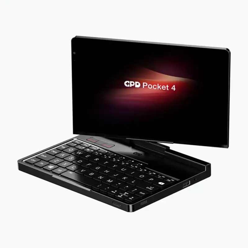 GPD Pocket 4 nešiojamasis kompiuteris — AMD Ryzen 7 8840U, 8 colių WQXGA 2560×1600 144Hz jutiklinis, 16GB DDR5, 1TB NVMe, Radeon 780M, Windows 11, LAN, FPR, Graphite