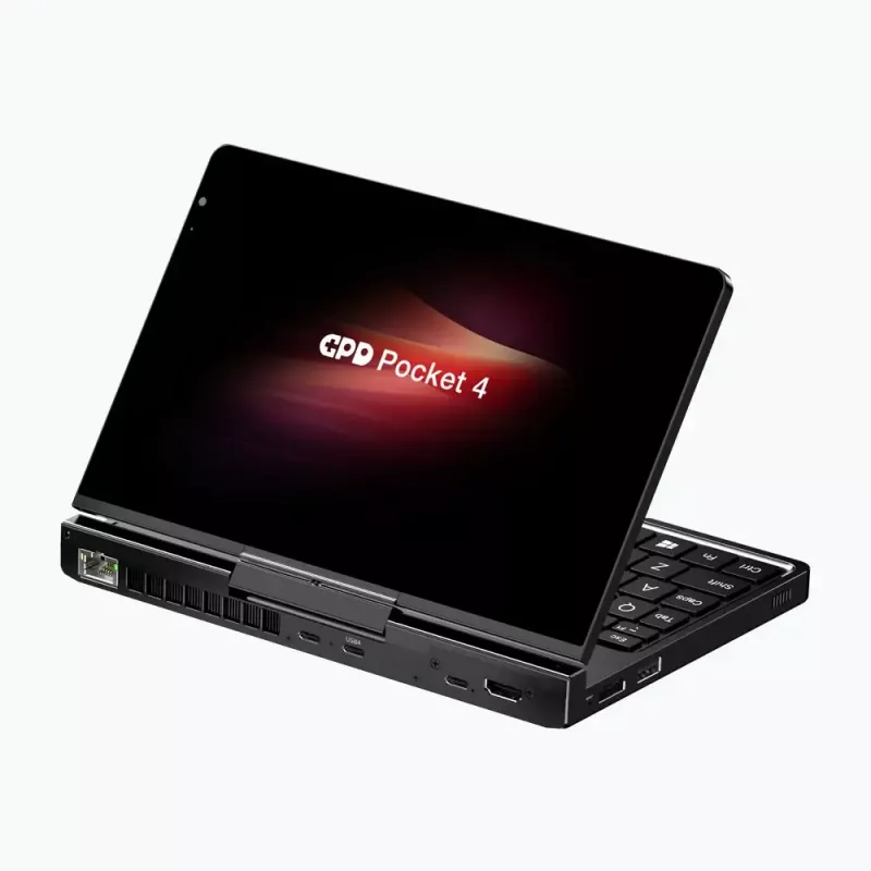 GPD Pocket 4 nešiojamasis kompiuteris — AMD Ryzen 7 8840U, 8 colių WQXGA 2560×1600 144Hz jutiklinis, 16GB DDR5, 1TB NVMe, Radeon 780M, Windows 11, LAN, FPR, Graphite
