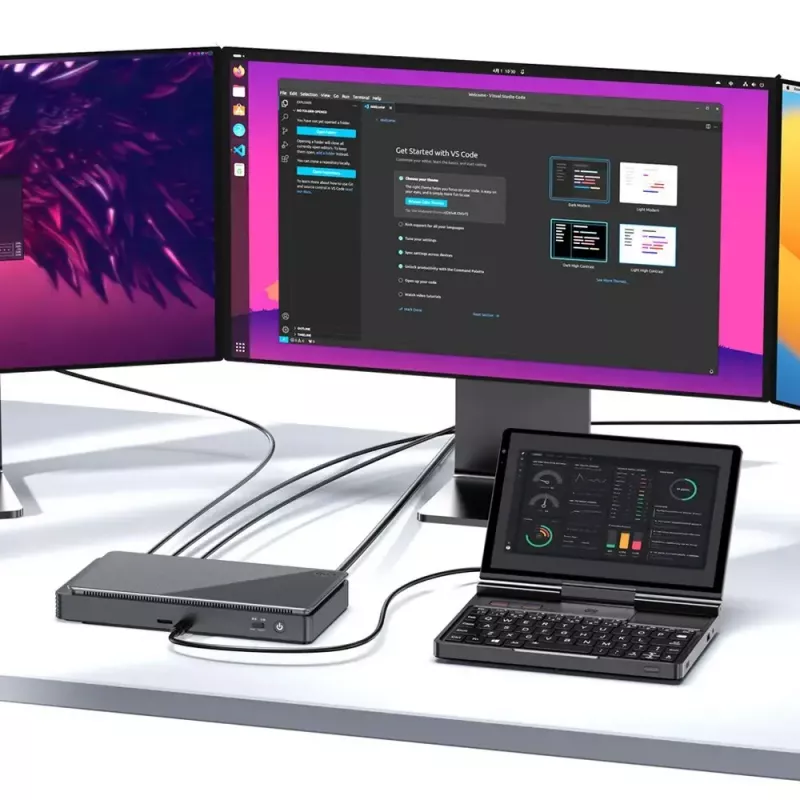 GPD Pocket 4 nešiojamasis kompiuteris — AMD Ryzen 7 8840U, 8 colių WQXGA 2560×1600 144Hz jutiklinis, 16GB DDR5, 1TB NVMe, Radeon 780M, Windows 11, LAN, FPR, Graphite