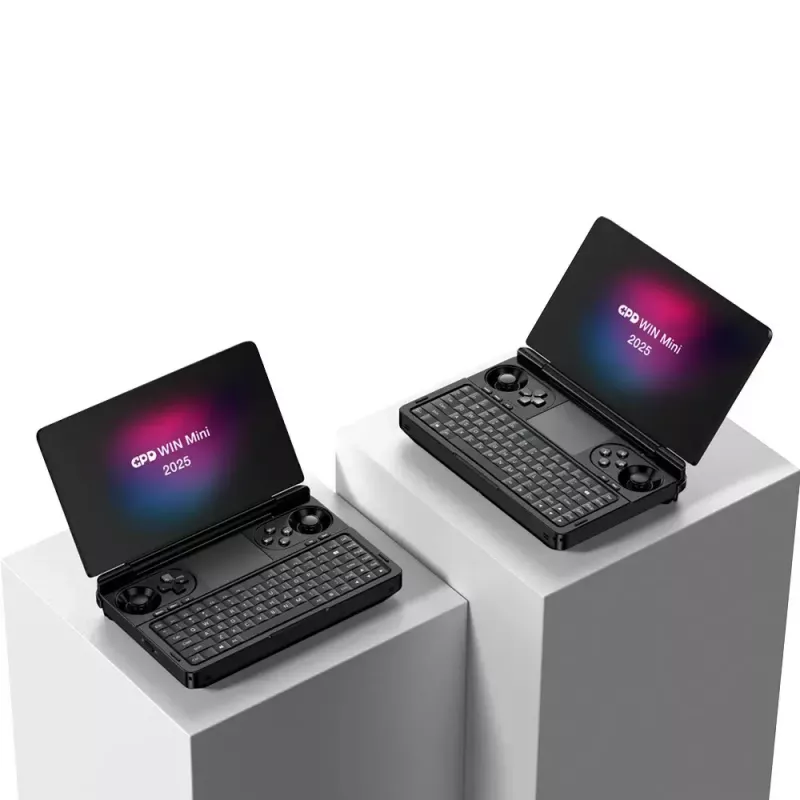 Nešiojamasis kompiuteris GPD WinMini HX370 — 7 colių FHD 120Hz jutiklinis ekranas, AMD Ryzen AI 9 HX370, 32GB DDR5, 2TB NVMe, Radeon 890M, Win 11, juodas