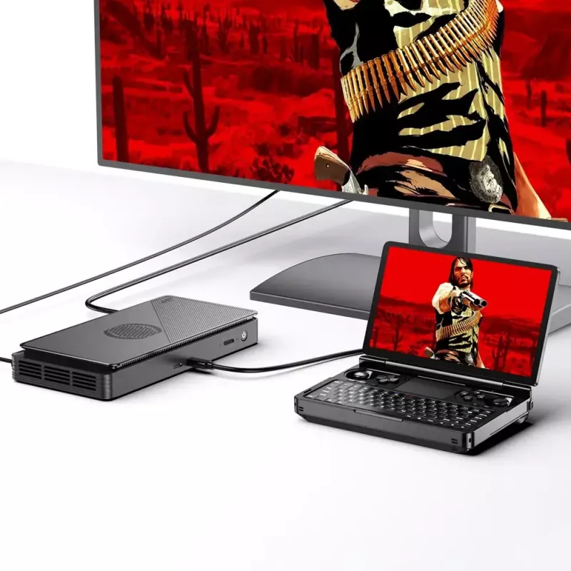 Nešiojamasis kompiuteris GPD WinMini HX370 — 7 colių FHD 120Hz jutiklinis ekranas, AMD Ryzen AI 9 HX370, 32GB DDR5, 2TB NVMe, Radeon 890M, Win 11, juodas