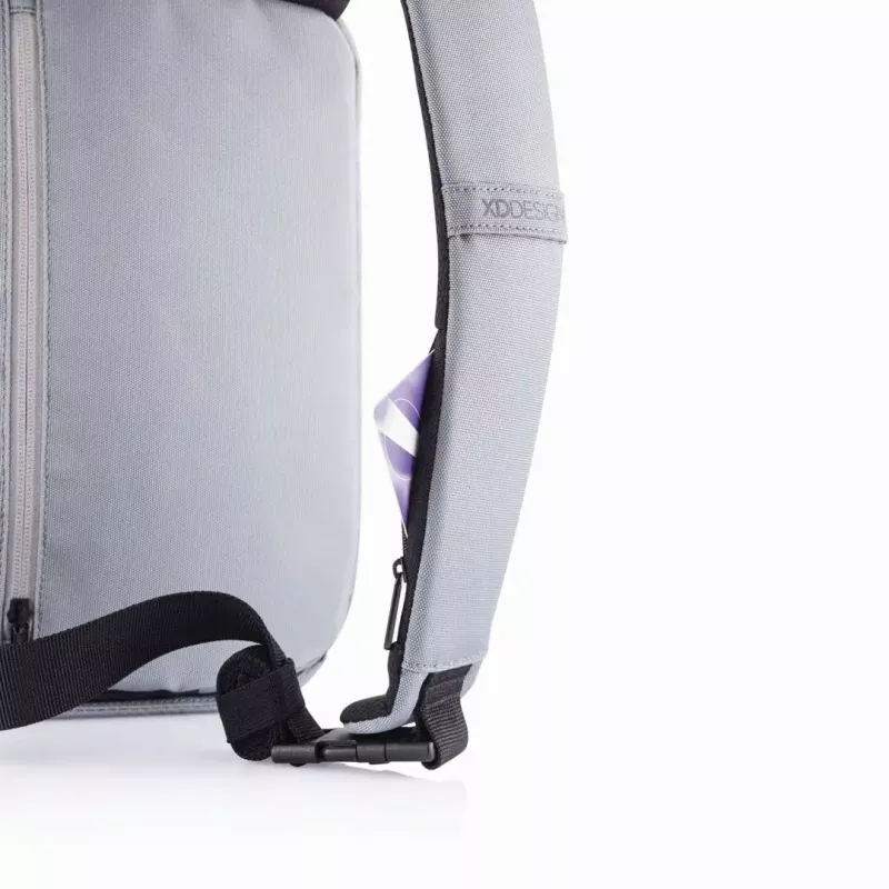 Apsaugotas nuo vagystės kuprinė XDDESIGN Bobby Sling pilka — lengva, atspari vandeniui, nešiojama per petį
