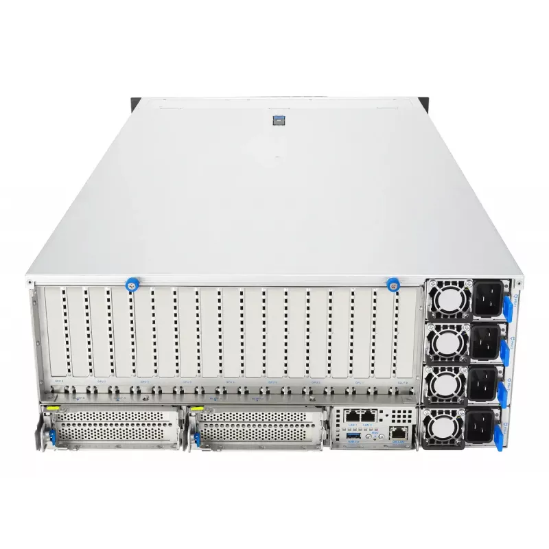 Stovo serveris ASUS ESC8000A-E13P (4U) — LGA 6096, AMD EPYC, iki 3 TB DDR5, 24 DIMM, 3200 W PSU, 10 GbE