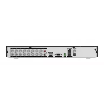 Skaitmeninis vaizdo registratorius Hikvision IDS-7216HUHI-M2/XT — 16 kanalų DVR, 4K (3840×2160), H.264/H.265, SATA HDD iki 12 TB, Gigabitas Ethernet, 12 V DC