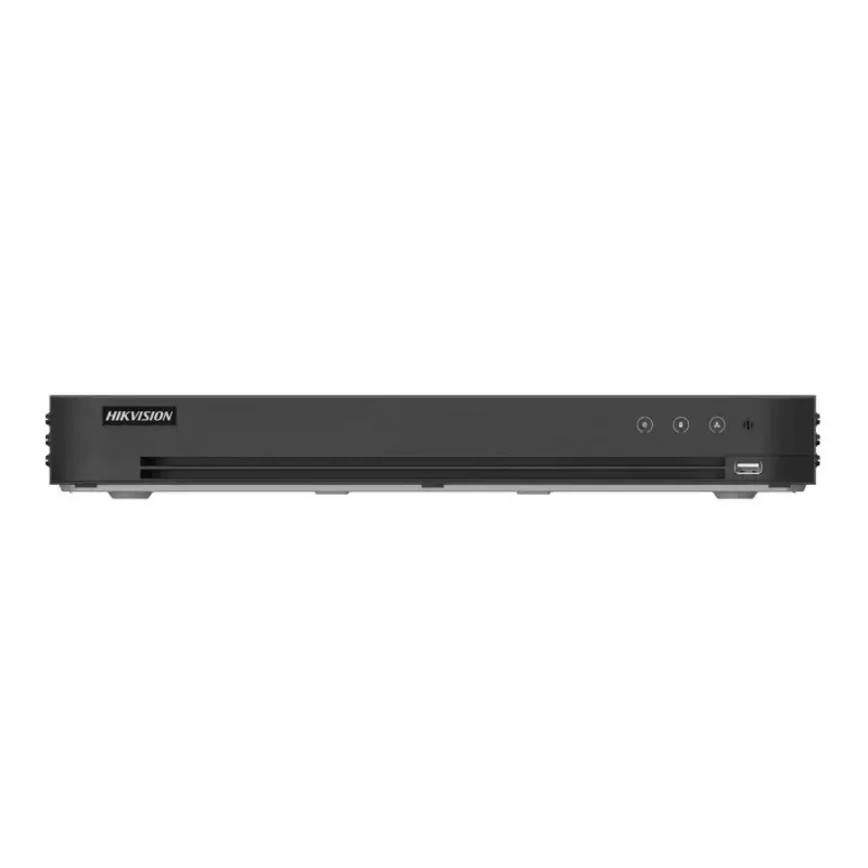 Skaitmeninis vaizdo registratorius Hikvision IDS-7216HUHI-M2/XT — 16 kanalų DVR, 4K (3840×2160), H.264/H.265, SATA HDD iki 12 TB, Gigabitas Ethernet, 12 V DC