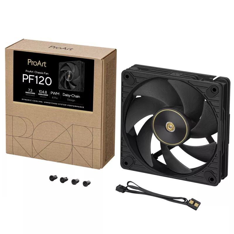 ASUS ProArt PF120 ventiliatorius PWM juodas kompiuterio korpusas 12 cm 1 vnt.