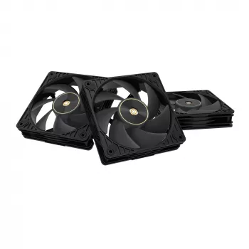 ASUS ProArt PF120 ventiliatorius PWM, juodas, 3 vnt. komplektas, kompiuterio korpusui, 12 cm, 3 vnt.
