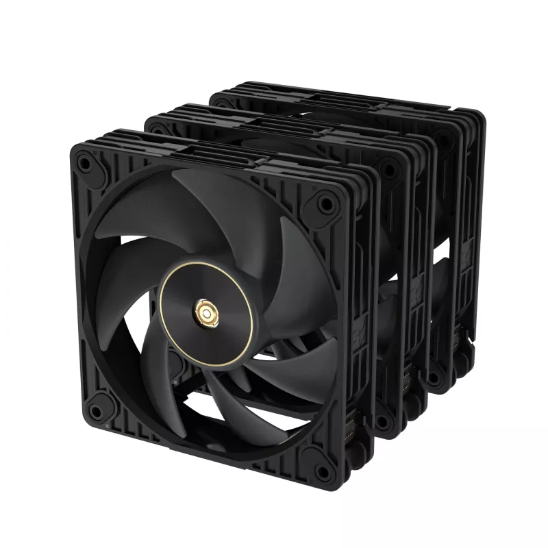 ASUS ProArt PF120 ventiliatorius PWM, juodas, 3 vnt. komplektas, kompiuterio korpusui, 12 cm, 3 vnt.