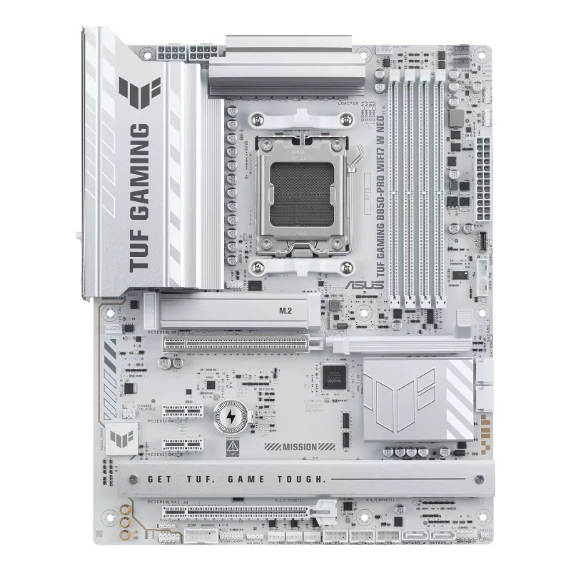 Pagrindinė plokštė ASUS TUF GAMING B850‑PRO WIFI7 W NEO — AMD B850, Socket AM5, ATX, DDR5, Wi‑Fi 7, 2.5GbE
