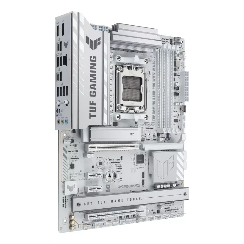 Pagrindinė plokštė ASUS TUF GAMING B850‑PRO WIFI7 W NEO — AMD B850, Socket AM5, ATX, DDR5, Wi‑Fi 7, 2.5GbE