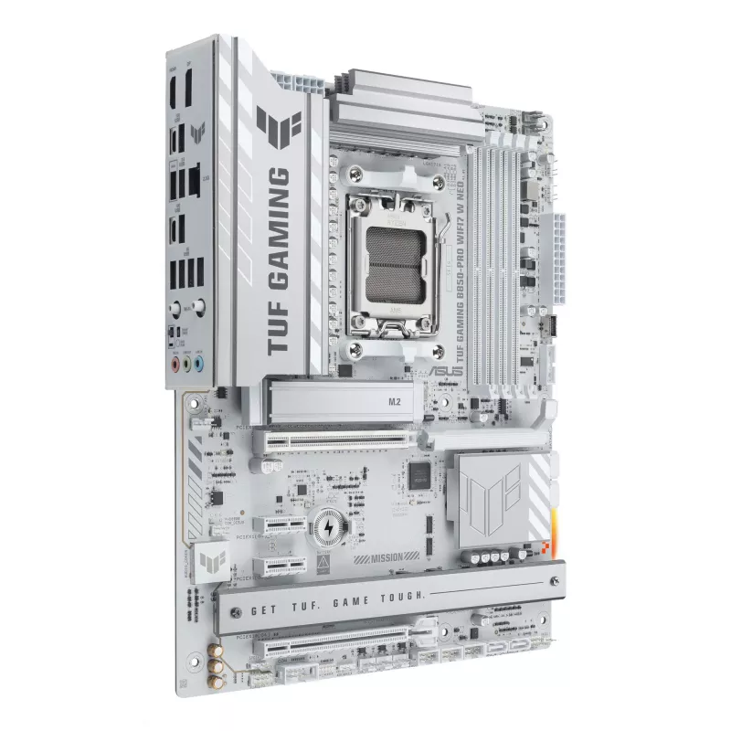 Pagrindinė plokštė ASUS TUF GAMING B850‑PRO WIFI7 W NEO — AMD B850, Socket AM5, ATX, DDR5, Wi‑Fi 7, 2.5GbE