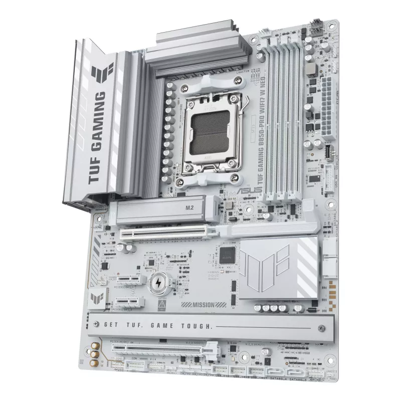 Pagrindinė plokštė ASUS TUF GAMING B850‑PRO WIFI7 W NEO — AMD B850, Socket AM5, ATX, DDR5, Wi‑Fi 7, 2.5GbE