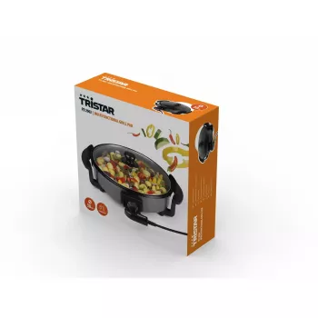 Grill Pan Tristar PZ-2963 Multifunctional Round Juoda 30cm