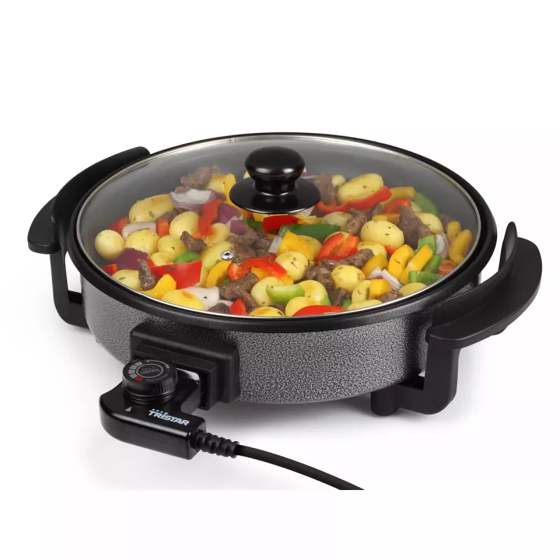 Grill Pan Tristar PZ-2963 Multifunctional Round Juoda 30cm