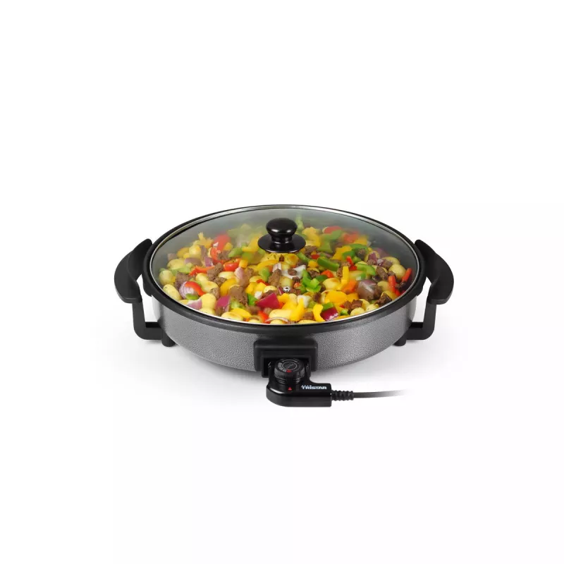 Grill Pan Tristar PZ-2963 Multifunctional Round Juoda 30cm