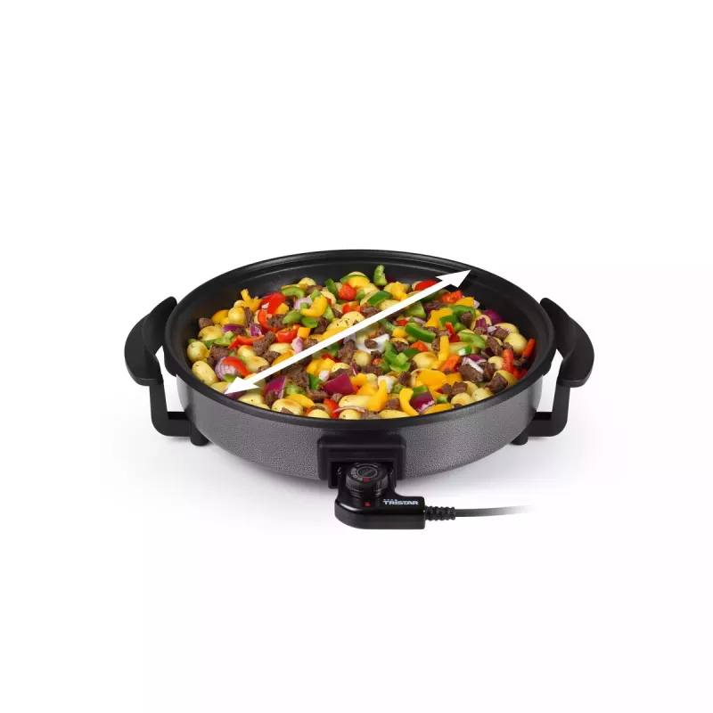 Grill Pan Tristar PZ-2963 Multifunctional Round Juoda 30cm