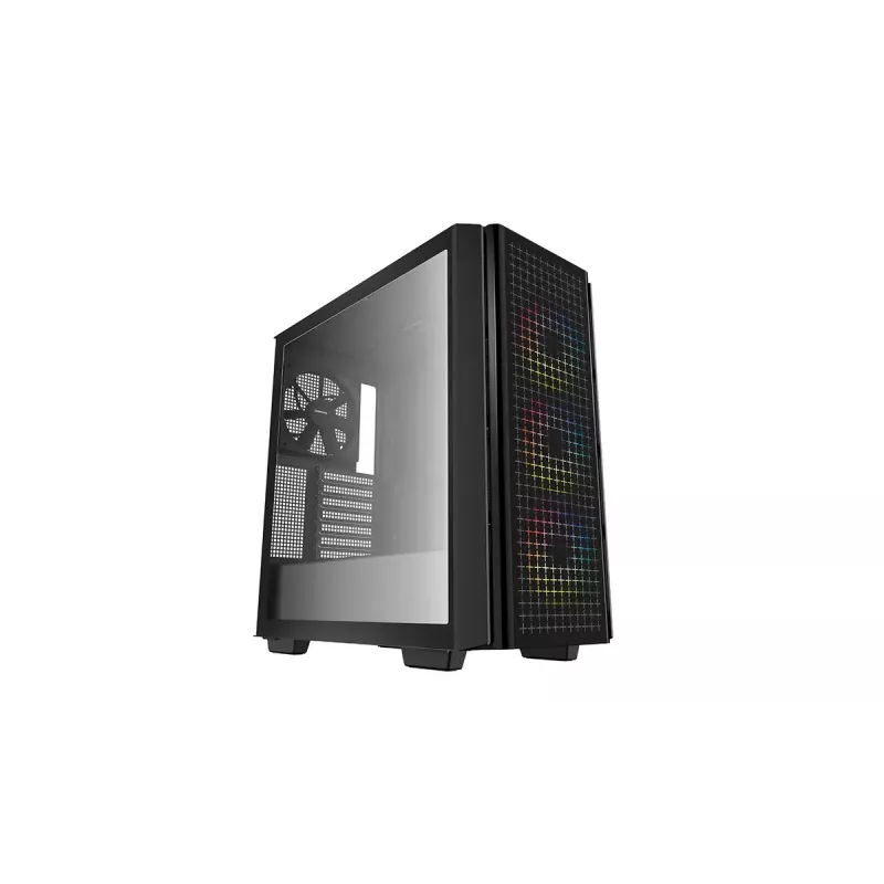 Vidutinio bokšto kompiuterio korpusas DeepCool CG540 — juodas, ATX palaikymas, erdvus vidus, optimizuotas oro srautas
