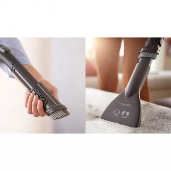 Cilindrinis dulkių siurblys Philips 5000 series XD5123/10 — 900 W, 4 L dulkių maišelis, HEPA ir mikro filtras, kietoms grindims ir kilimams