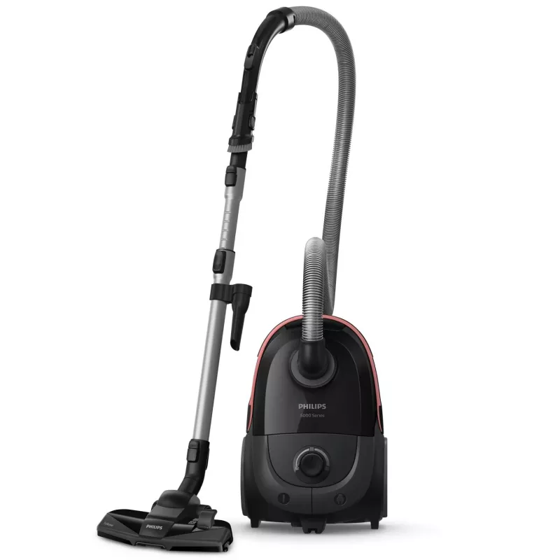 Cilindrinis dulkių siurblys Philips 5000 series XD5123/10 — 900 W, 4 L dulkių maišelis, HEPA ir mikro filtras, kietoms grindims ir kilimams