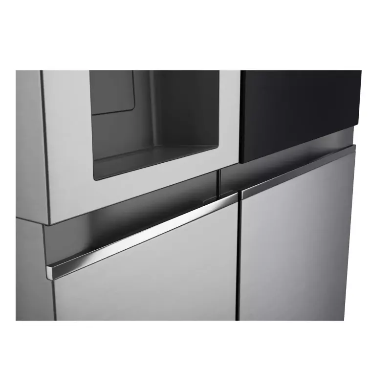 Šaldytuvas Side-by-side LG GSGV81PYLL, 635 L bendra talpa, šaldytuvas 416 L, šaldiklis 219 L, metalinė sidabrinė
