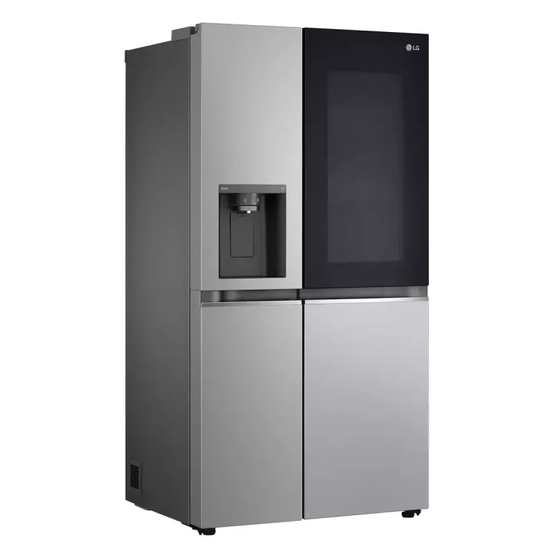 Šaldytuvas Side-by-side LG GSGV81PYLL, 635 L bendra talpa, šaldytuvas 416 L, šaldiklis 219 L, metalinė sidabrinė