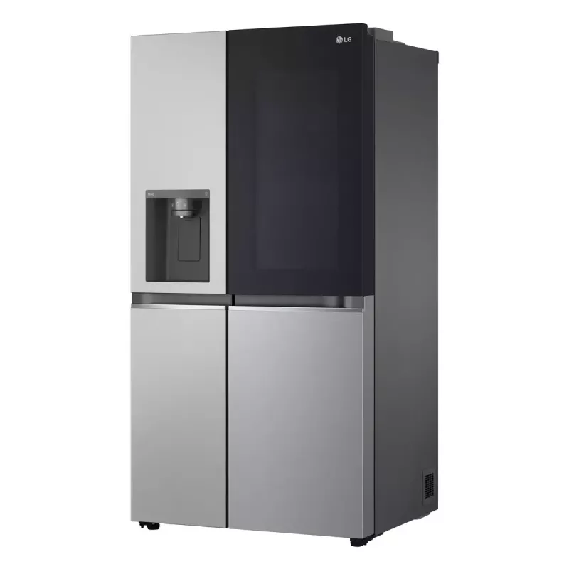 Šaldytuvas Side-by-side LG GSGV81PYLL, 635 L bendra talpa, šaldytuvas 416 L, šaldiklis 219 L, metalinė sidabrinė