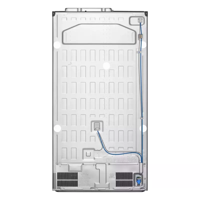 Šaldytuvas Side-by-side LG GSGV81PYLL, 635 L bendra talpa, šaldytuvas 416 L, šaldiklis 219 L, metalinė sidabrinė